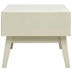Tavolino Salotto 2 Cassetti Intagliati Grigio 110x50x40cm Legno