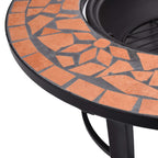 Braciere a Mosaico Terracotta 68 cm in Ceramica