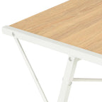 Scrivania con Ripiano Bianca e Rovere 116x50x93 cm