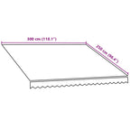 Tenda da Sole in Tela Arancione e Marrone 3x2,5 m