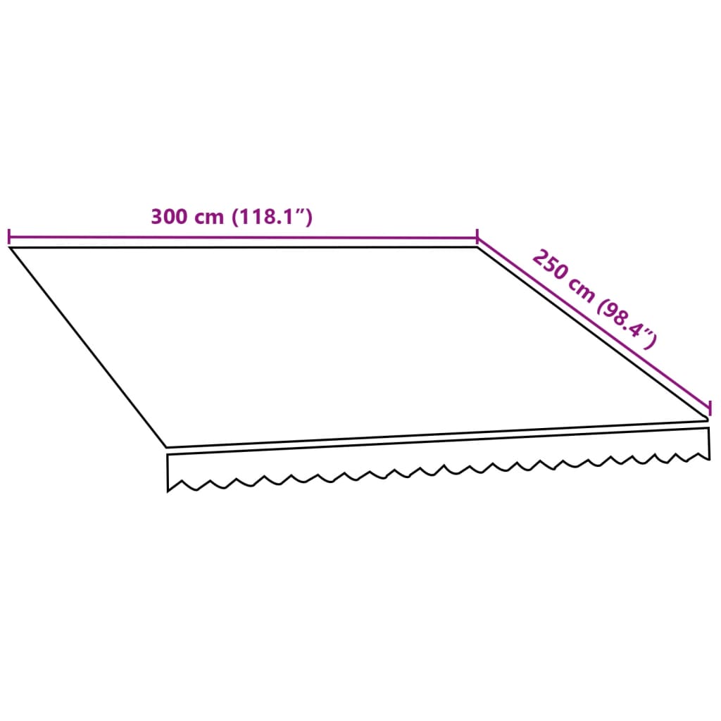 Tenda da Sole in Tela Arancione e Marrone 3x2,5 m