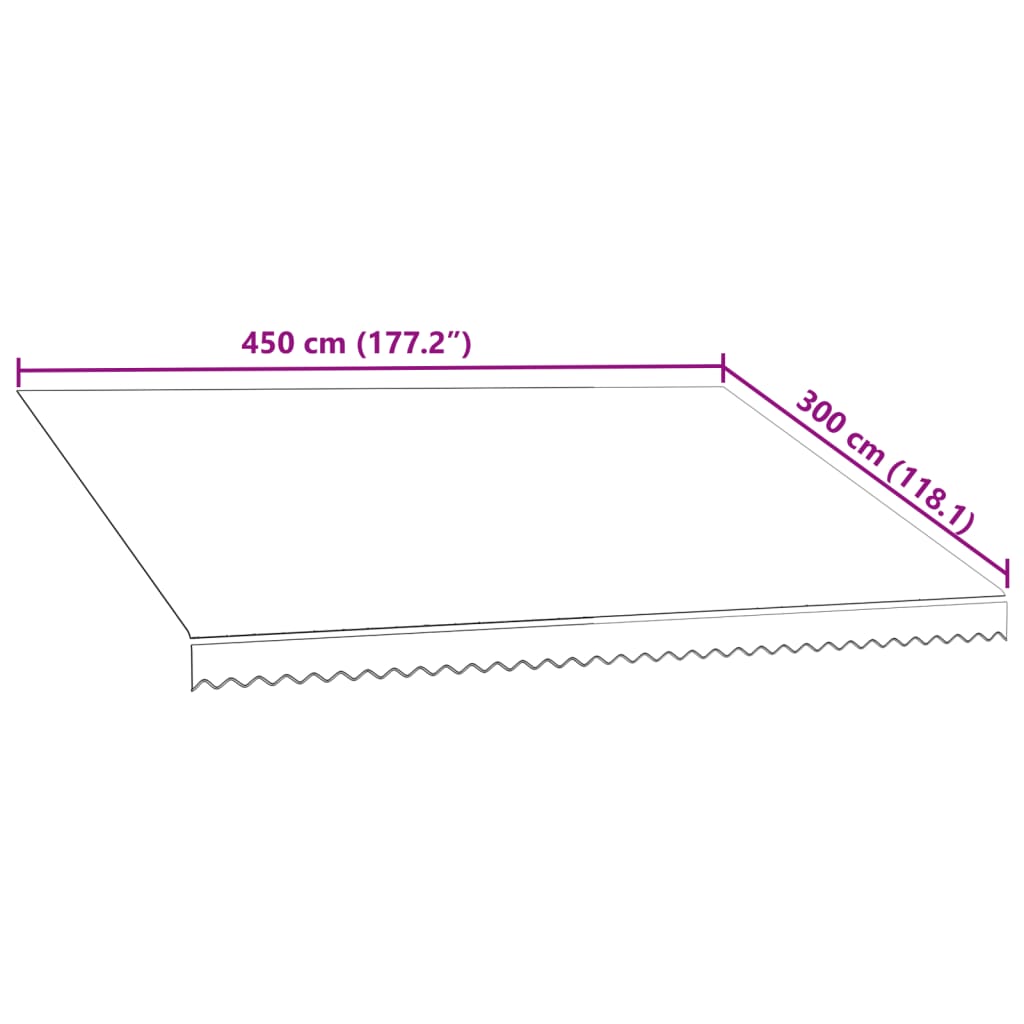 Tenda da Sole in Tela Arancione e Marrone 4,5x3 m