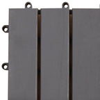 Piastrella per Decking 10 pcs Grigio 30 x 30 cm Legno di Acacia