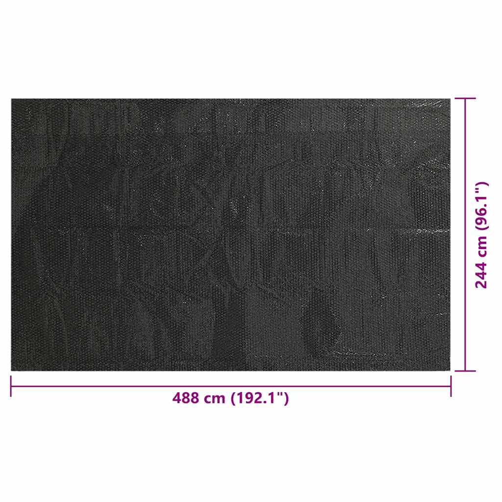 Copertura per Piscina Nera 488x244 cm PE