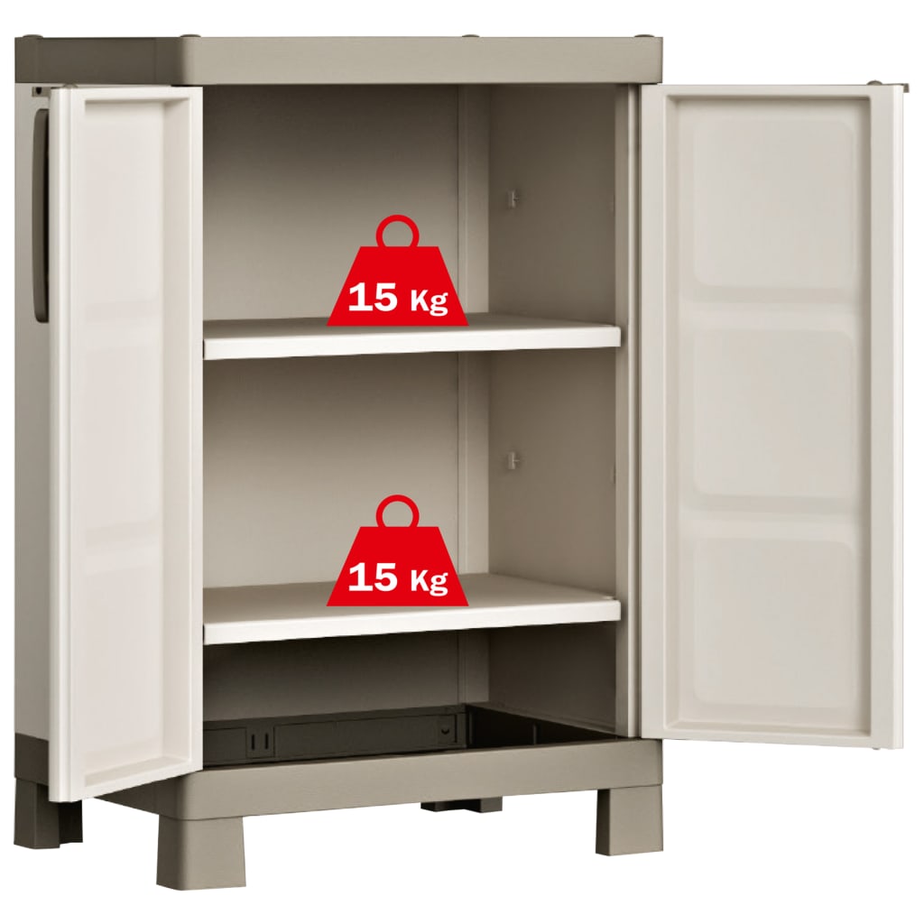 Keter Armadietto Basso Excellence Beige e Talpa 97 cm