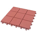 Piastrella per Decking 10 pcs Rosso 30,5 x 30,5 x 2,2 cm