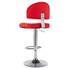 Sgabello da Bar Rosso in Similpelle