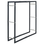 Rastrelliera per Legna da Ardere Nera 100x25x100 cm in Acciaio