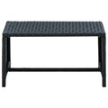Tavolino da Salotto Nero 70x40x38 cm in Polyrattan