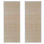 Tappeti Rettangolari in Bambù Naturale 2 pz 120x180 cm