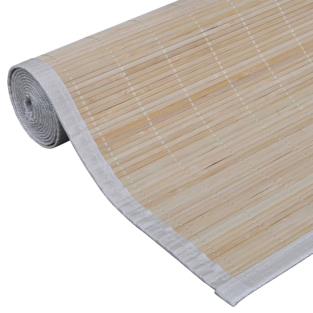 Tappeti Rettangolari in Bambù Naturale 4 pz 120x180 cm