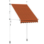 Tenda da Sole Retrattile Manuale 150 cm Arancione e Marrone
