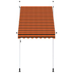 Tenda da Sole Retrattile Manuale 150 cm Arancione e Marrone