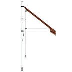 Tenda da Sole Retrattile Manuale 350 cm Arancione e Marrone