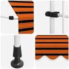 Tenda da Sole Retrattile Manuale 350 cm Arancione e Marrone