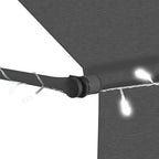 Tenda da Sole Retrattile Manuale con LED 100 cm Antracite