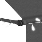Tenda da Sole Retrattile Manuale con LED 400 cm Antracite
