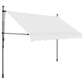 Tenda da Sole Retrattile Manuale con LED 250 cm Crema