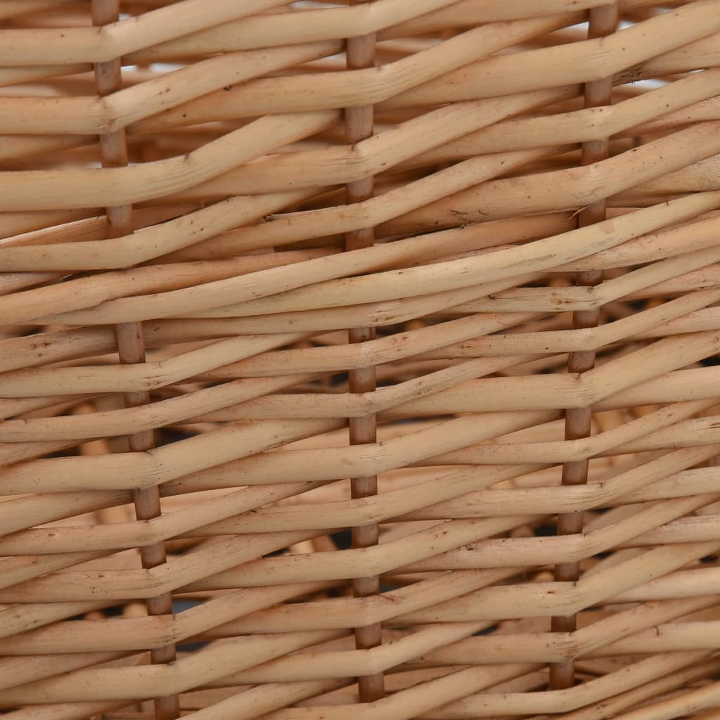 Cesta per Legna con Maniglie 56x40x28 cm Salice Naturale