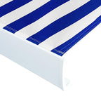 Tendone Parasole in Tela Blu e Bianco 350x250 cm