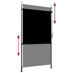 Tenda a Rullo per Esterni 120x270 cm Antracite