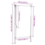 Tenda a Rullo per Esterni 120x270 cm Antracite