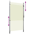 Tenda a Rullo per Esterni 120x270 cm Crema