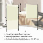 Tenda a Rullo per Esterni 120x270 cm Crema