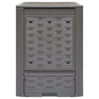 Compostiere 2 pz Marrone 60x60x83cm 600 L in Rattan di Plastica