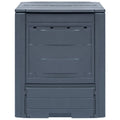 Compostiere per Giardino 2 pz Grigio 60x60x73 cm 520 L