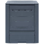 Compostiere per Giardino 2 pz Grigio 60x60x73 cm 520 L