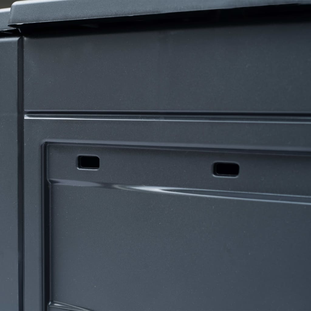 Compostiere per Giardino 2 pz Grigio 60x60x73 cm 520 L