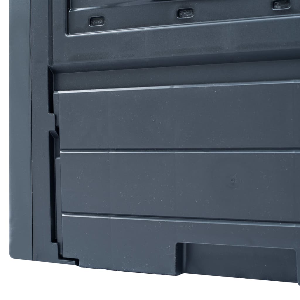 Compostiere per Giardino 2 pz Grigio 60x60x73 cm 520 L