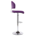 Sgabelli da Bar 2 pz Viola in Similpelle