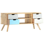 Mobile Porta TV 110x35x48 cm Legno Massello di Mango