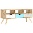 Mobile Porta TV 110x35x48 cm Legno Massello di Mango
