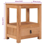 Comodino 40x30x50 cm in Legno Massello di Teak