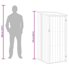 Capanno da Giardino Marrone 87x98x159 cm in Acciaio Zincato