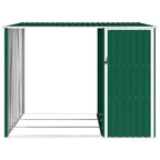 Capanno per Legna Verde 245x98x159 cm in Acciaio Zincato