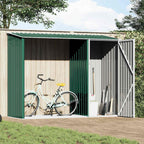 Capanno per Legna Verde 245x98x159 cm in Acciaio Zincato