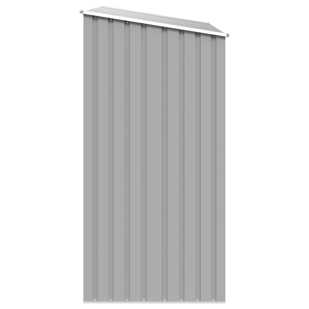 Capanno per Legna Grigio 245x98x159 cm in Acciaio Zincato