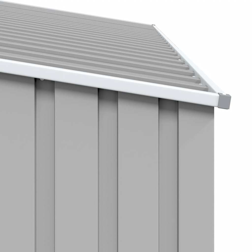 Capanno per Legna Grigio 245x98x159 cm in Acciaio Zincato