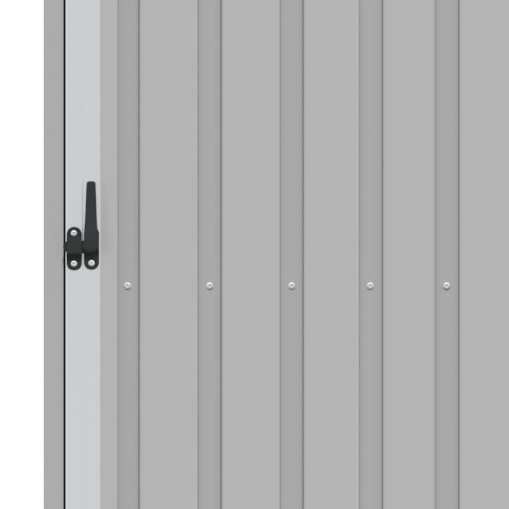Capanno per Legna Grigio 245x98x159 cm in Acciaio Zincato