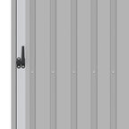 Capanno per Legna Grigio 245x98x159 cm in Acciaio Zincato