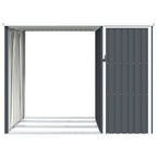 Capanno per Legna Antracite 245x98x159 cm in Acciaio Zincato