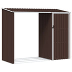 Capanno per Legna da Giardino 245x98x159 cm in Acciaio Zincato