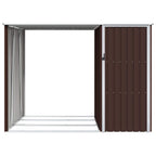 Capanno per Legna da Giardino 245x98x159 cm in Acciaio Zincato