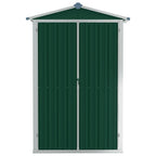 Capanno da Giardino Verde 116x45x175 cm in Acciaio Zincato