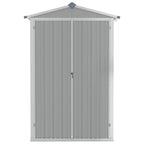 Capanno da Giardino Grigio 116x45x175 cm in Acciaio Zincato