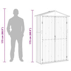 Capanno da Giardino Grigio 116x45x175 cm in Acciaio Zincato